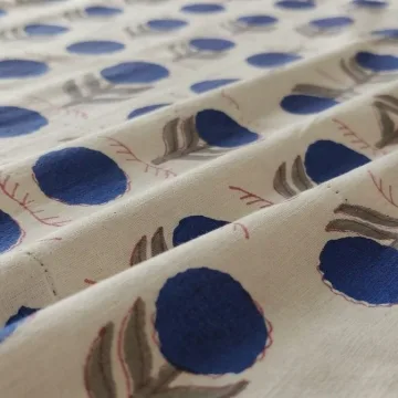 Heritage Indigo Motif Block Print Soft Cotton Fabric thumbnail 3