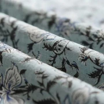 Royal Indigo Floral - Hand Block Printed Pure Cotton Fabric thumbnail 5