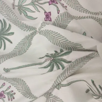 The Palm Lattice Cotton Fabric thumbnail 3