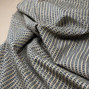 Indigo Zig-Zag Hand Block Printed Premium Cotton