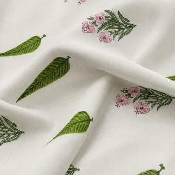 Green Floral Cotton